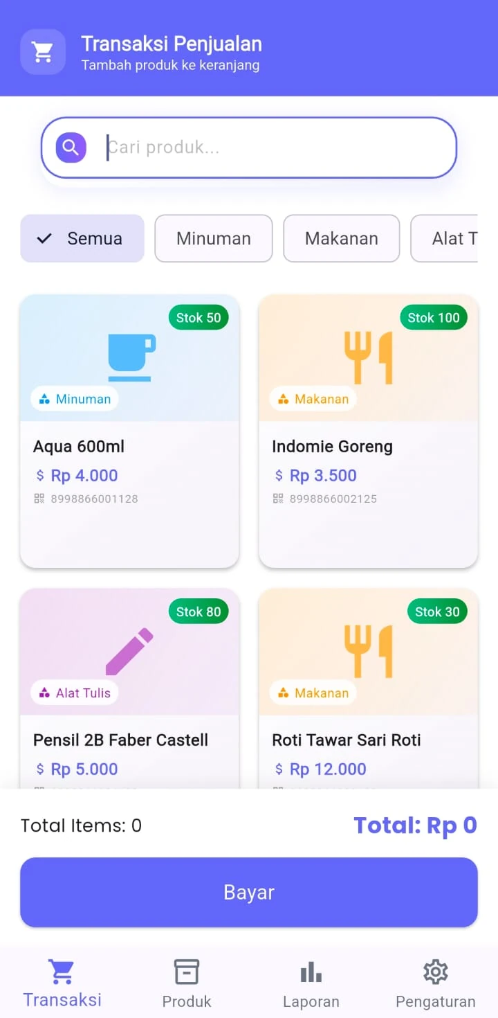 Aplikasi Kasir Offline Android